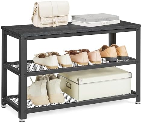 VASAGLE 3-Tier Shoe Rack, Storage Bench - Image 7