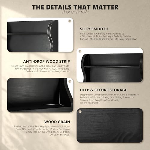 Pine Wood Mail Organizer Wall Mount - Image 6