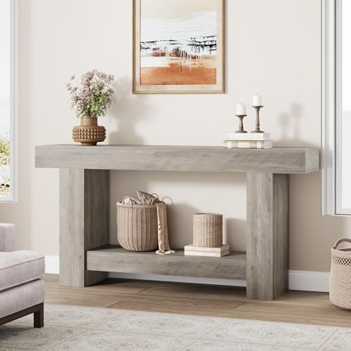 GarveeHome 63" Farmhouse 2-Tier Console Table - Image 3
