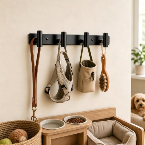 Wall Mounted Coat Rack-4 Hooks, Heavy Duty Stainless Steel Wall Hooks - Image 4