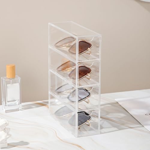 Sunglass Storage Box, Acrylic Eyeglass Organizer, Make-up Storage Drawer Tray by Home