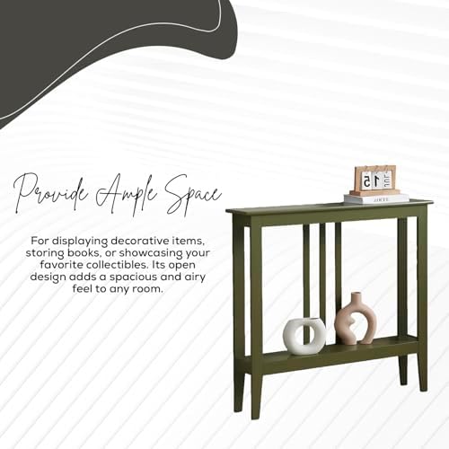 Kings Brand Narrow Console Table w/Storage Shelf - Image 7