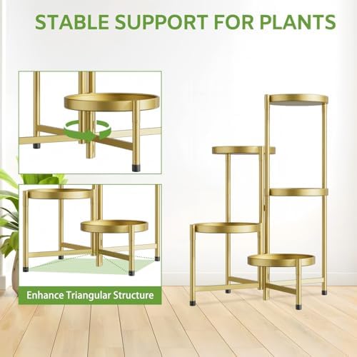 iDavosic.ly 5 Tier Large Plant Stand Indoor Outdoor, 10 In Wide Tray - Image 6