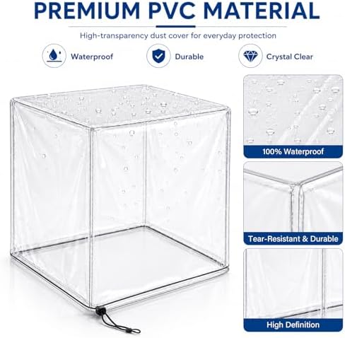 Custom Fit Clear PVC Dust Cover, Made to Measure Size, Waterproof & Dustproof - Image 2