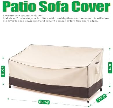 F&J Outdoors 3 Seater Cushion Couch Patio Sofa Cover - Image 2