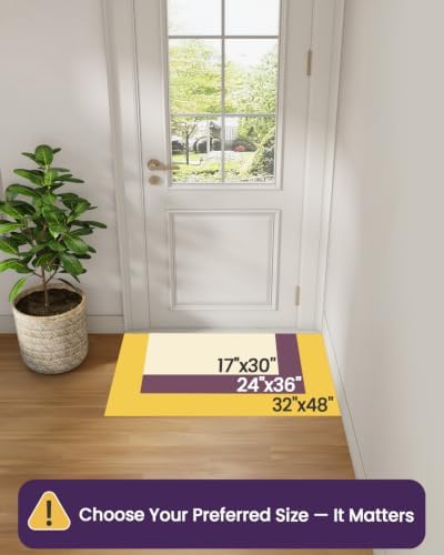 DEXI Front Door Mat Indoor Entryway 32x48 Inside Entrance Doormat Beige - Image 2