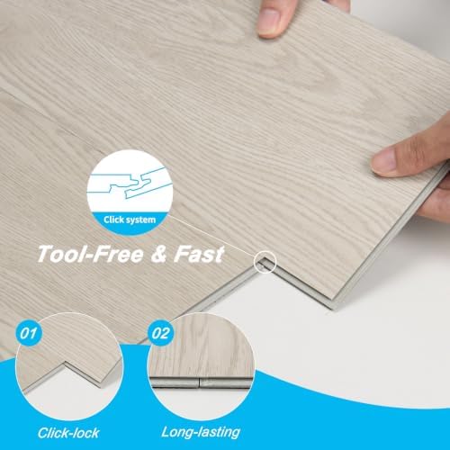 Art3d 24-Pack Click-Lock Wood SPC Floor Planks, 24 x 6 Inch - Image 5