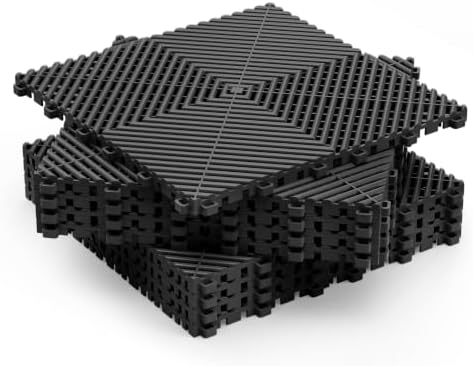Jocoevol 9-Pcs Interlocking Tile, 15.7 x 15.7in Garage Floor Tiles by JOCOEVOL