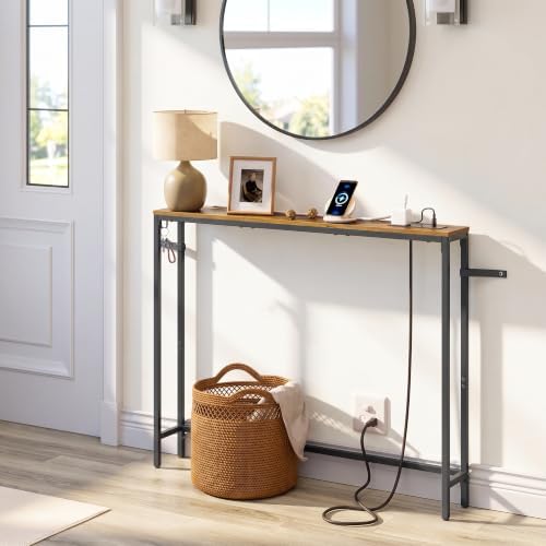 VASAGLE 39.4" Console Table, Narrow Behind Couch Table by VASAGLEbySONGMICSHOME