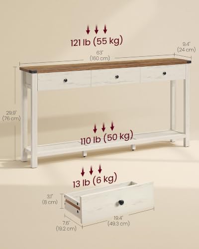 VASAGLE 63 Inche Narrow Console Table - Image 2