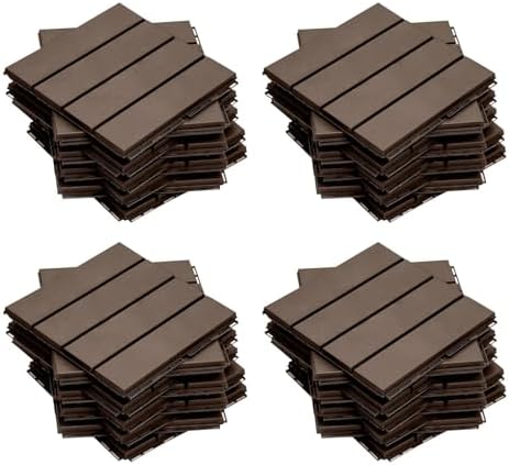 Interlocking Deck Tiles Outdoor Waterproof, Composite Patio Flooring by SHPAIDIRECT