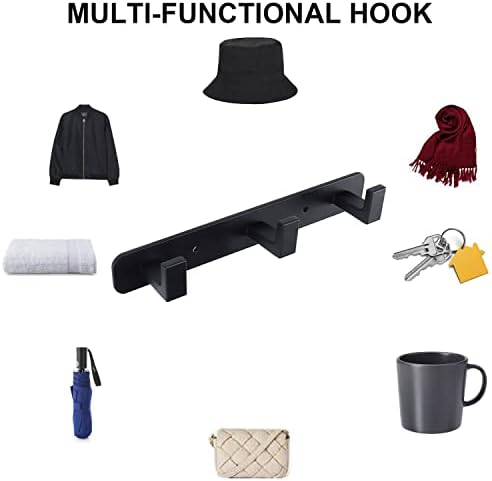 Coat Rack, Heavy Duty Stainless Steel 3 Tri Coat Hook Hanger, Wall Mounted Wall - Image 4