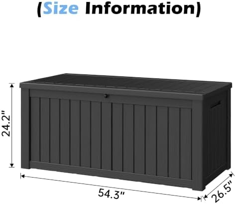 Outdoor Storage Box Waterproof, 155 Gallon Deck Box - Image 2