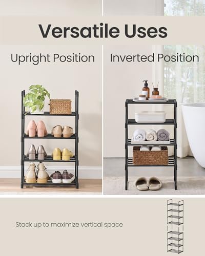 SONGMICS Shoe Rack, 4-Tier Shoe Organizer, Metal Storage Shelf - Image 4