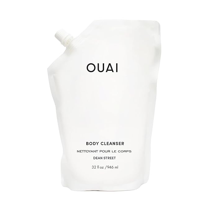 OUAI Body Cleanser Refill, Dean Street - Foaming Body Wash with Jojoba Oil and Rosehip Oil to Hydrate, Nurture, Balance and Soften Skin - Paraben, Phthalate and Sulfate Free Skin Care Products - 32 Oz