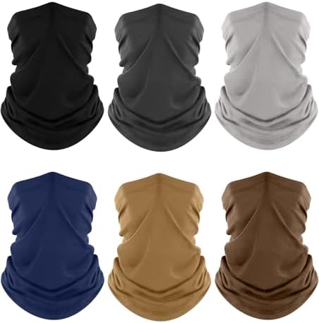 Fuinloth Neck Gaiter, 6 Pack Cooling UV Protection Bandana Face Mask Gator by fuinloth