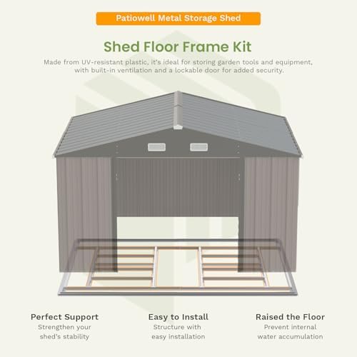 Patiowell 10 x 12 FT Metal Storage Shed - Image 2