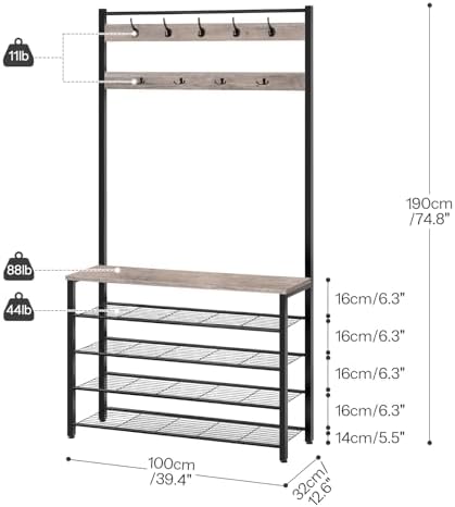 HOOBRO Hall Tree, Coat Rack - Image 4