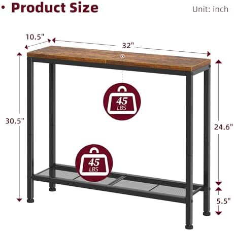 Simple Trending Console Table, Narrow Entryway Table, - Image 2