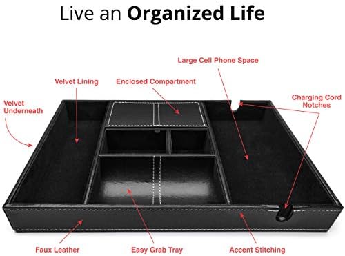 ULTRAY, Valet Tray for Men, Nightstand Organizer, Entry Table Organizer - Image 3