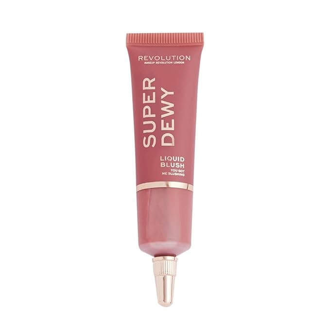 Revolution Beauty, Superdewy Liquid Blush, Richly Pigmented & Buildable, Blendable Formula, You Got Me Blushing, 0.5 Fl. Oz.