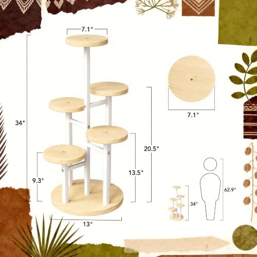 GEEBOBO 5 Tier Plant Stand Indoor - Image 3