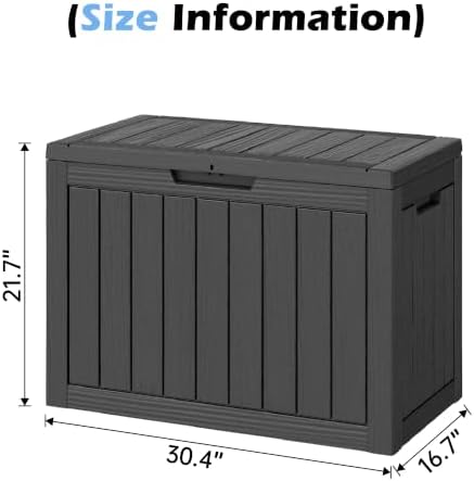 Outdoor Storage Box Waterproof, 55 Gallon Deck Box - Image 2