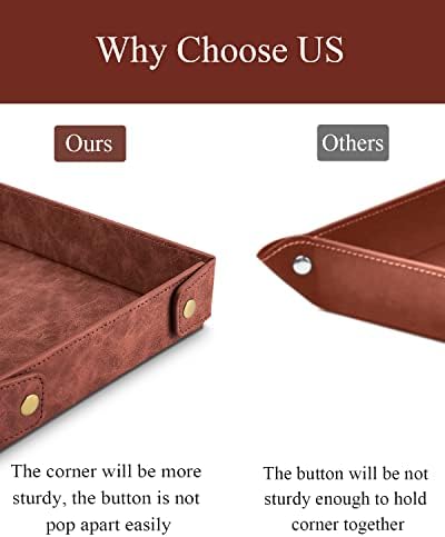 CASIRENA Faux Leather Valet Tray Organizer - Image 4