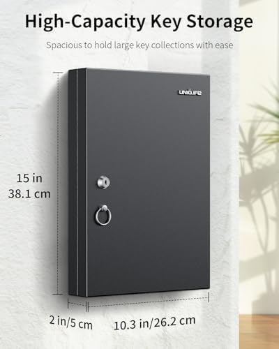 Uniclife 32 Position Key Lock Box, Wall Mount Security Key Cabinet - Image 2