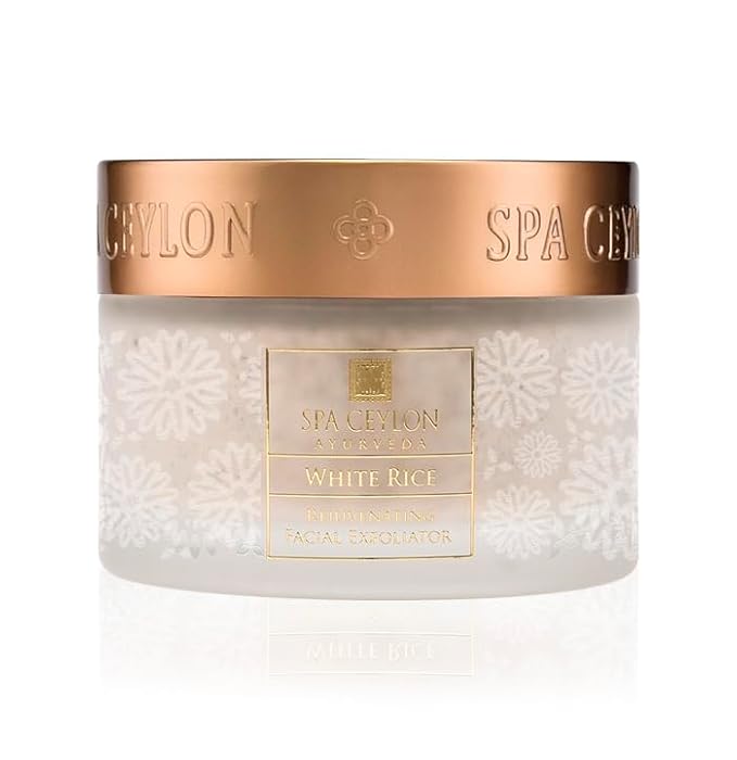 SPA CEYLON White Rice Rejuvenating Facial Exfoliator | Gentle Daily Face Polish for Normal to Dry & Sensitive Skin | 100 g