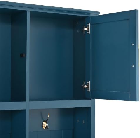 Quarte Hall Tree with Bench, Enclosed Storage, 4 Hooks - Image 4
