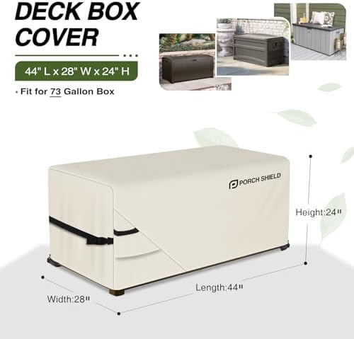 Porch Shield Patio Deck Box Storage Cover 44 x 28 x 24 inch - Image 2