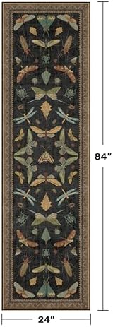 2x7 Black Non Slip Kitchen Runner Rug, Boho Washable Runner - Image 2