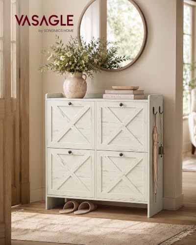 VASAGLE Narrow Shoe Storage Cabinet Organizer - Image 3