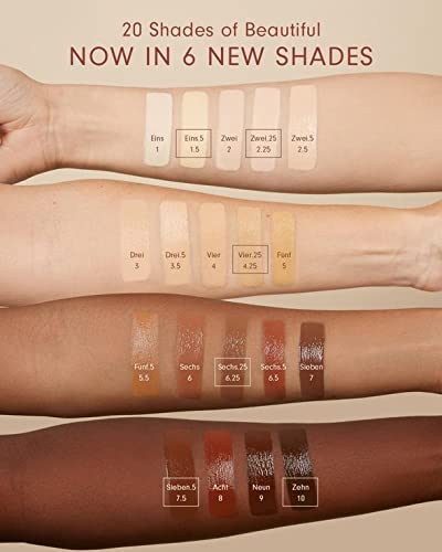 Monika Blunder Beauty - Blunder Cover Foundation Concealer - Shade: 7.5 - Sieben.5 - Deep, Warm Golden Undertones - Clean Beauty, All-In-One, Cruelty-Free, Vegan - 0.62 oz