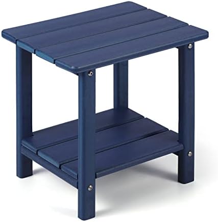 Apolimi Adirondack Outdoor Side Table, 2-Tier Sturdy Patio End Table Weather by Apolimi