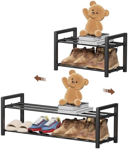Expandable Shoe Rack, Heavy Duty Metal Shoe Organizer by HDDTTZFURNITUREMAKEYOURDALIYLIVEBETTERANDBETTER