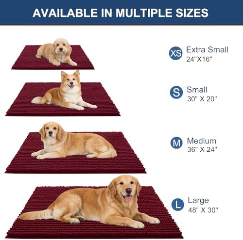 OLANLY Dog Door Mat for Muddy Paws 30x20, Extra Absorbent Chenille Mud Mat - Image 2