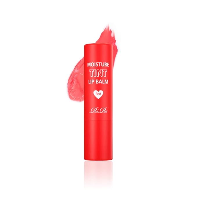 Moisture Tint Lip Balm-Vegetable oil, Shea butter, Avocado Oil-Long-lasting colors,Lip Repair,Dry Lip Treatment-Moisturizing Lip Care 0.12oz. (Red)
