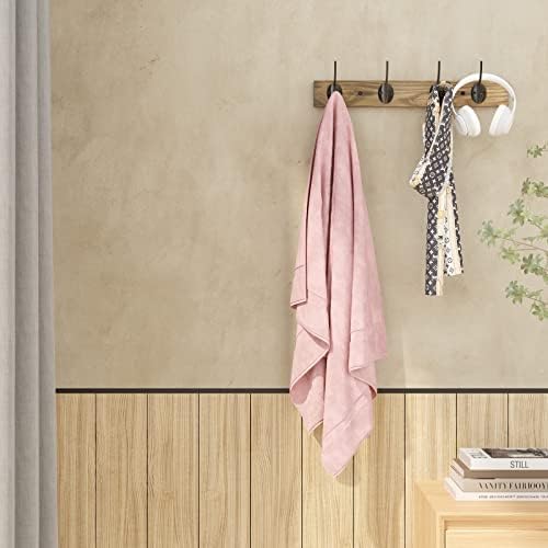 VERTORGAN 1 Pack Wall Mounted Wooden Hat Rack, 4 Hooks Entryway - Image 3