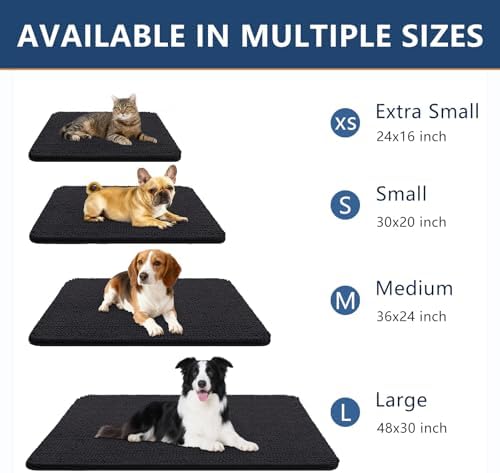 Smiry Dog Door Mat for Muddy Paws 48x32, Absorbent Low-Profile Doormats - Image 3