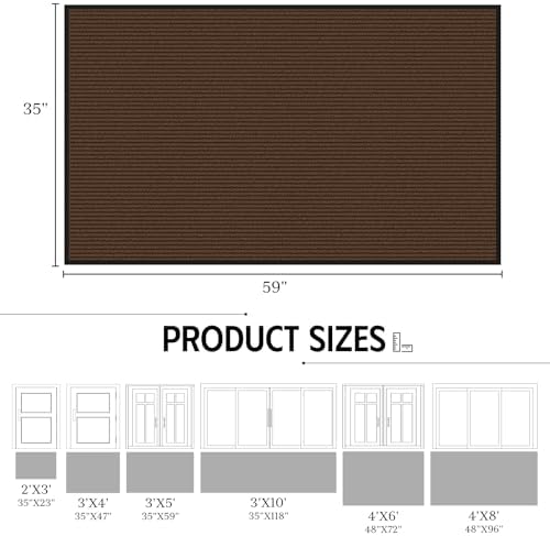 Front Door Mat 3' x 5', Dirt Trapper Dog Door Mat - Image 2