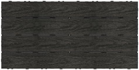NewTechWood UltraShield Naturale Quick Deck Tile, Indian Ebony by NewTechWood