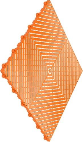 Swisstrax Ribtrax Smooth PRO Garage Tiles, Tropical Orange - Image 2