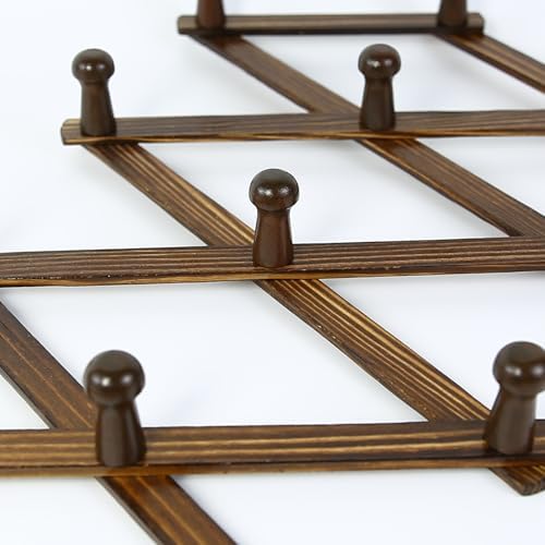 AMAPON Accordion Wall Hanger Expandable Coat Hat Rack 13Peg 2 Pack - Image 4