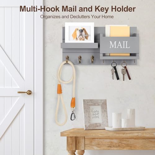 Lwenki Mail Organizer for Wall Mount – Key Holder - Image 3