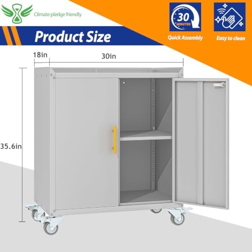 GAIOUS 35.6'' Tall Metal Garage Storage Cabinet - Image 3
