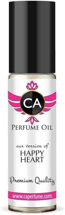 CA Perfume Impression of Clinic Happy Heart For Women Replica Fragrance Body Oil Dupes Alcohol-Free Essential Aromatherapy Sample Travel Size Concentrated Long Lasting Attar Roll-On 0.3 Fl Oz/10ml