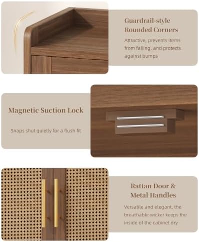 Keehusux Rattan Shoe Cabinet - Image 5