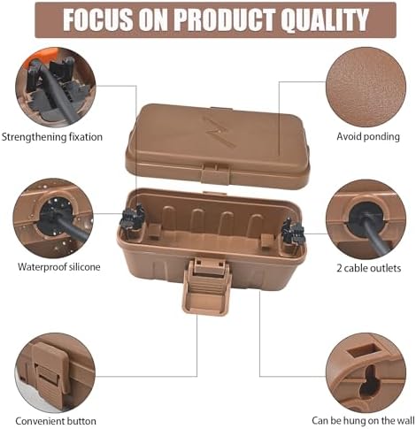 Hrensaw Small Weatherproof Electrical Connection Box, Outdoor Electrical Box - Image 3